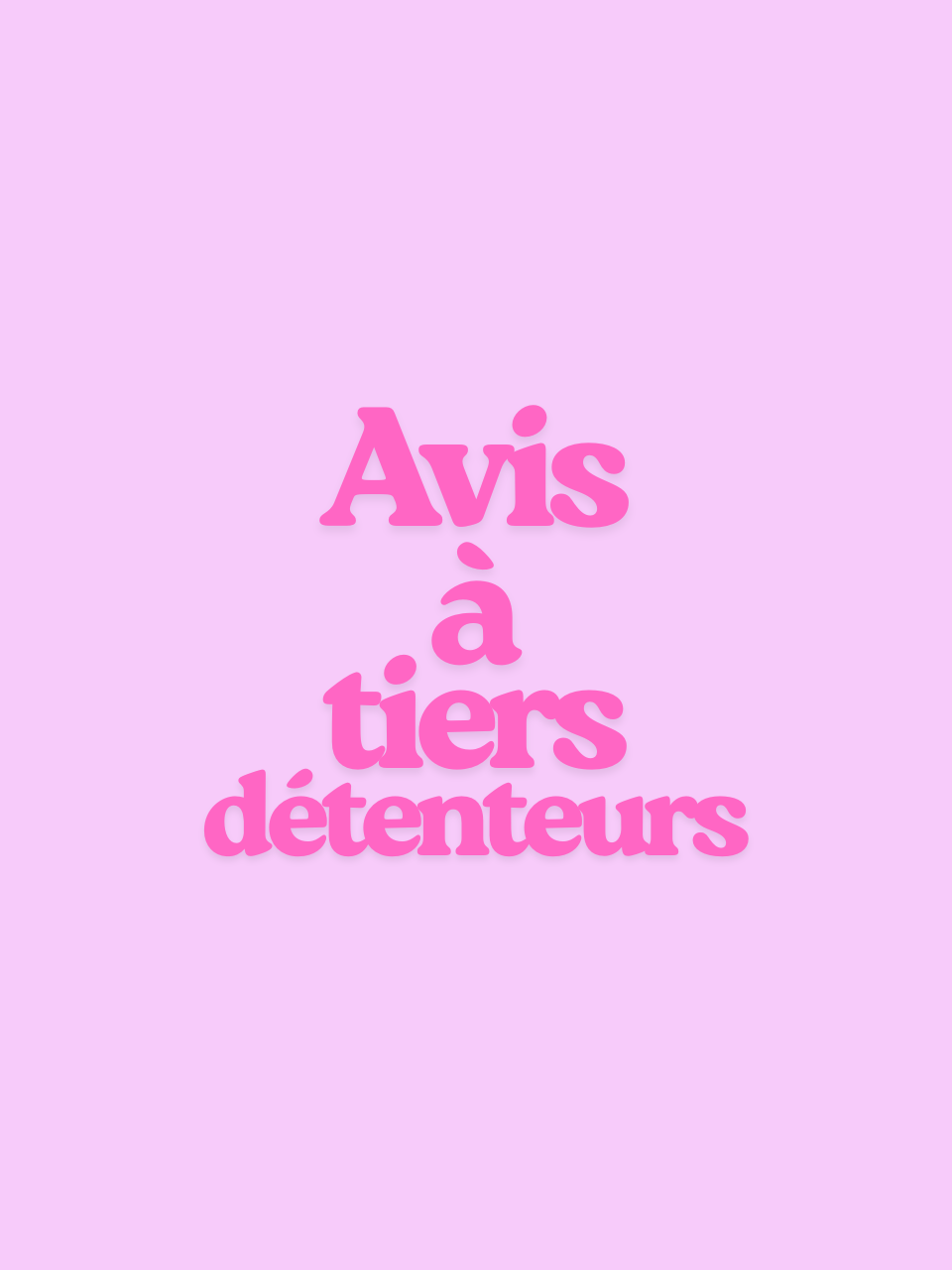 avis à tiers détendeur
